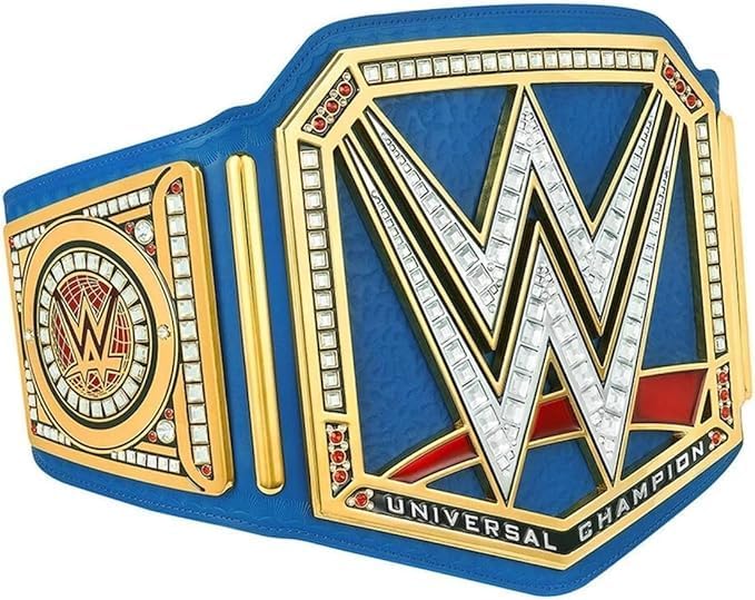 NEW Universal Championship Replica Title Belt Blue Brass Adult Size