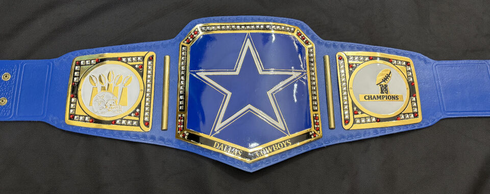 Dallas Cowboys NFL Championship Title Belt Unisex Adult Size  Brass