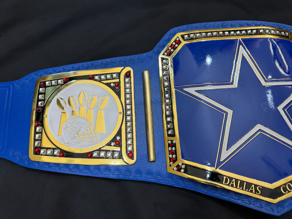 Dallas Cowboys NFL Championship Title Belt Unisex Adult Size  Brass