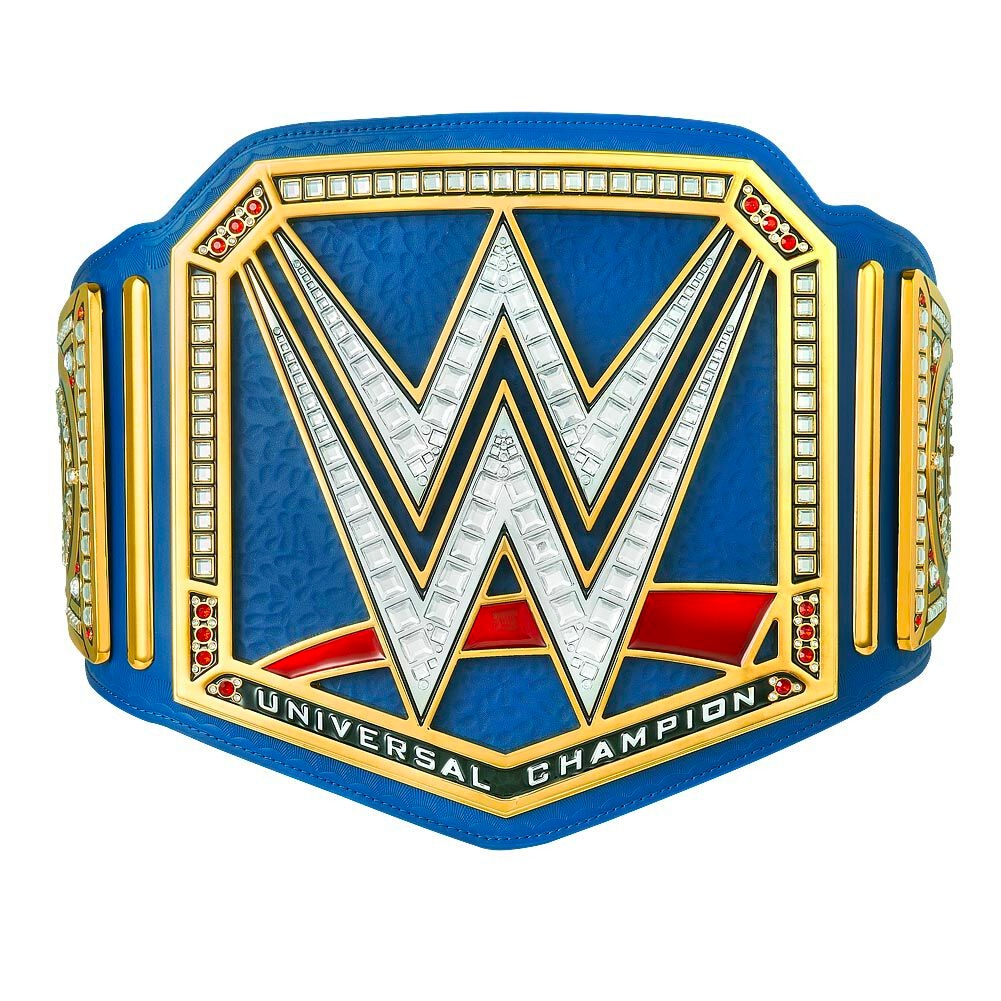 NEW Universal Championship Replica Title Belt Blue Brass Adult Size