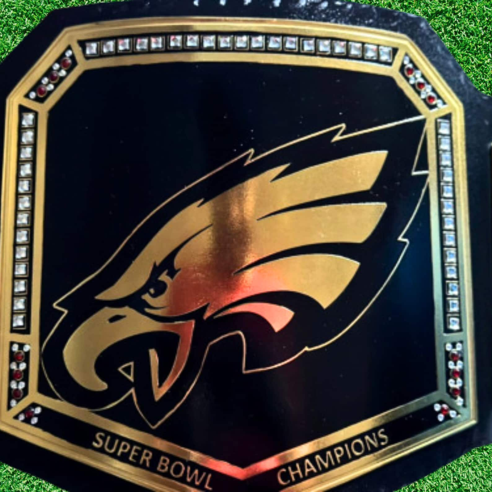 Philadelphia Eagles Super Bowl Championship Title Belt Brass handmade Adult Size HD