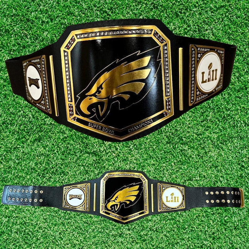 Philadelphia Eagles Super Bowl Championship Title Belt Brass handmade Adult Size HD