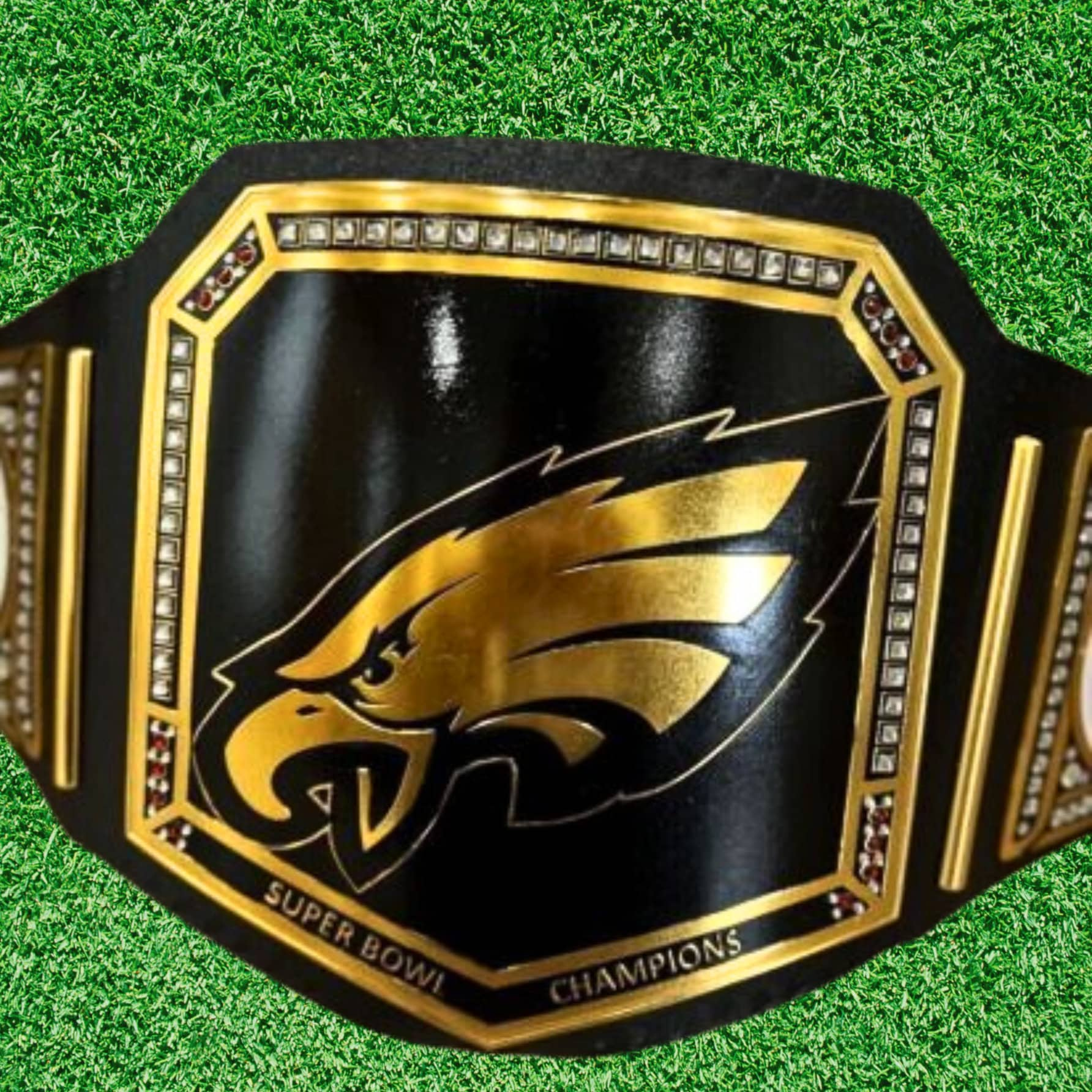 Philadelphia Eagles Super Bowl Championship Title Belt Brass handmade Adult Size HD