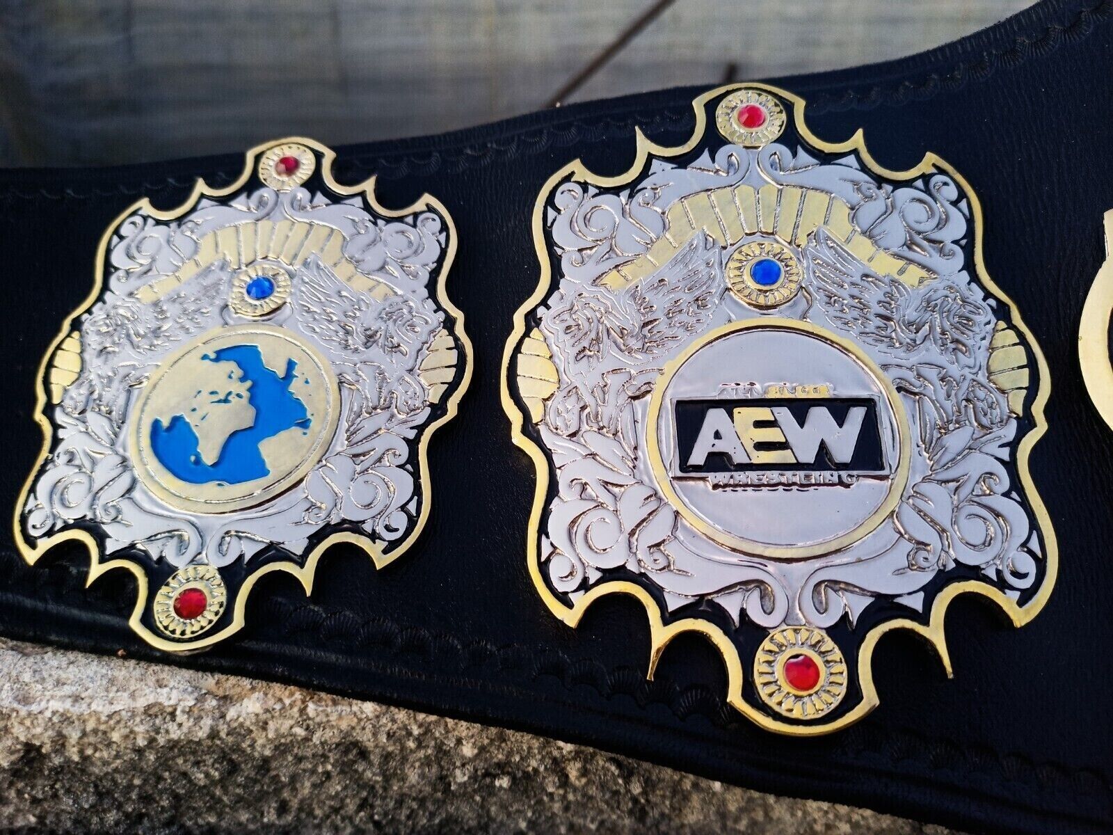 NEW AEW WORLD HEAVYWEIGHT WRESTLING CHAMPIONSHIP CUSTOM BELT