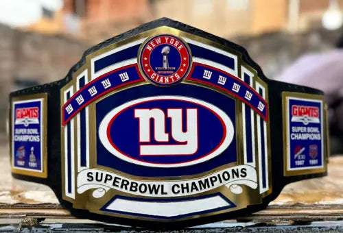 NFL Championship belt Super Bowl New York Giants Football Brass adult size